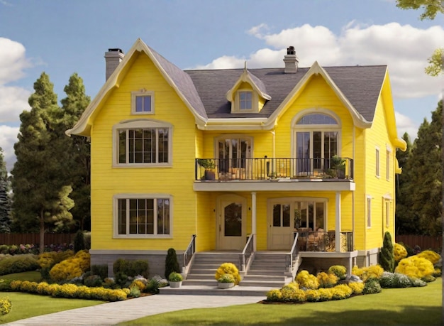 New house yellow