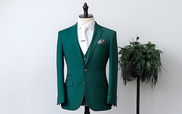 The new men's suit is green