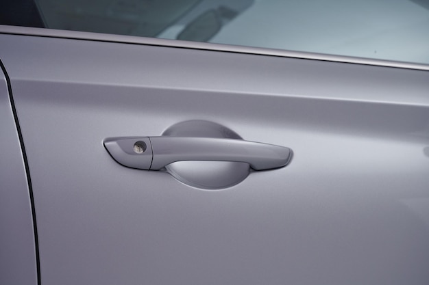 A New modern car side view of door handle Image