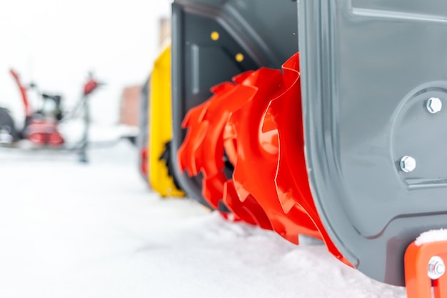 A new petrol snowplow is on sale snow removal mechanism