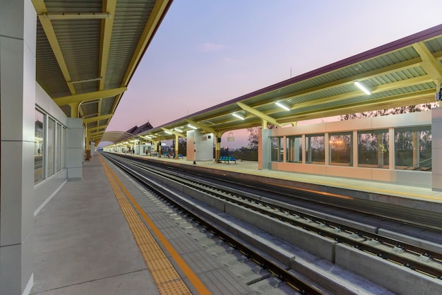 New railway station no people khonkaen thailand