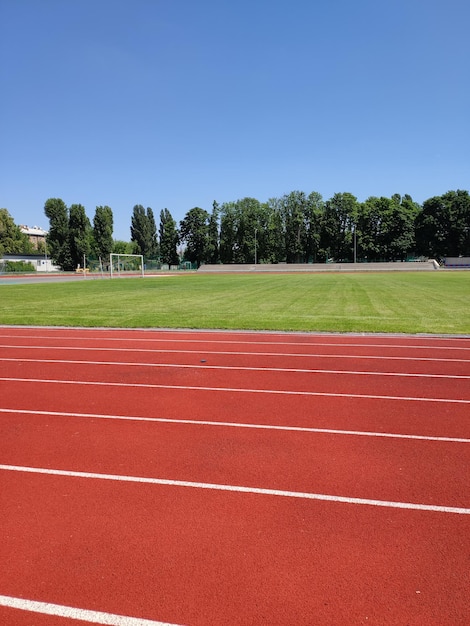 New stadium with running track and football field