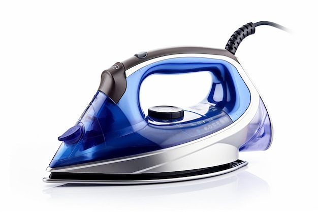 New steam iron isolated on a color background