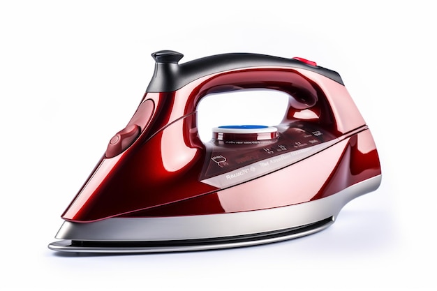 New steam iron isolated on a color background