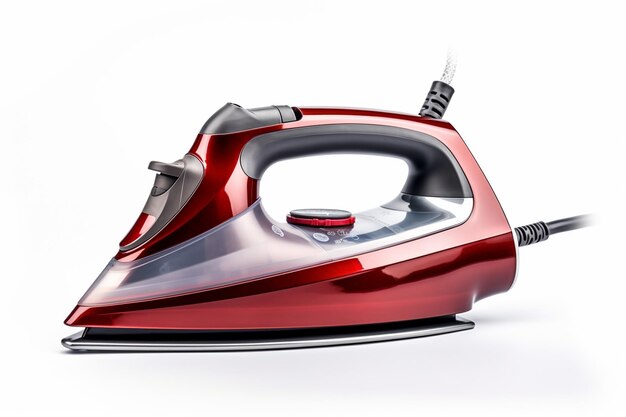 New steam iron isolated on a color background