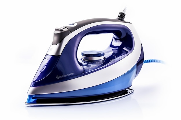 New steam iron isolated on a color background