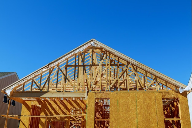 A new stick built home under construction new building house