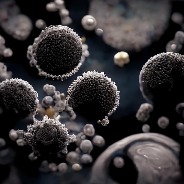 New strain of coronavirus background 3d render