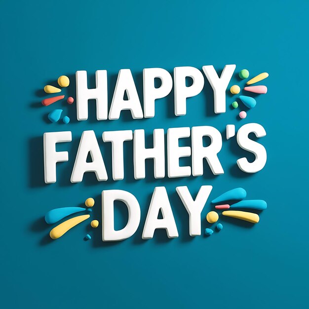 Photo new stylish colorful social media post for a happy fathers day typography background