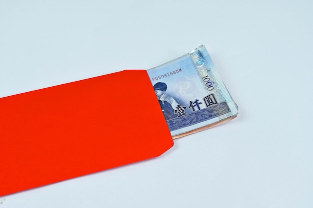 New Taiwan Dollars in Red envelopes