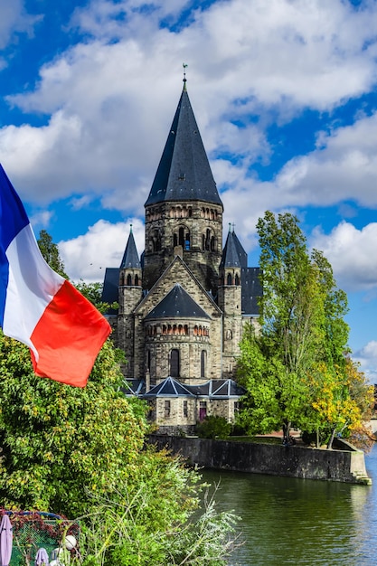 New temple or new protestant temple in metz on the moselle river