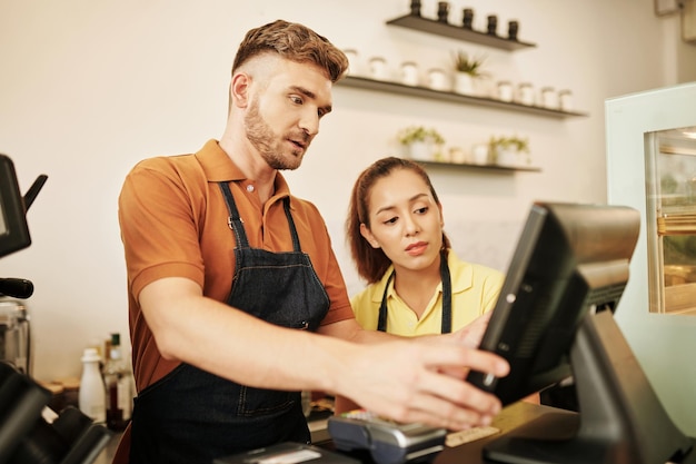 New Worker in Coffeeshop