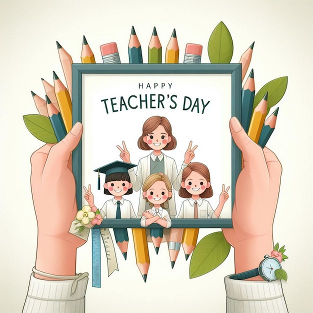 New World Teacher Day background Teacher Day greetings and Teacher Day post