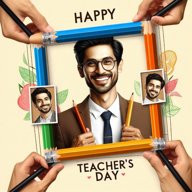 New World Teacher Day background Teacher Day greetings and Teacher Day post