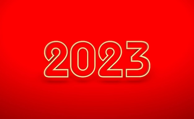 New Year 2023 Creative Design Concept - 3D Rendered Image