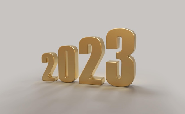 New Year 2023 Creative Design Concept - 3D Rendered Image