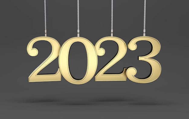 New Year 2023 Creative Design Concept - 3D Rendered Image