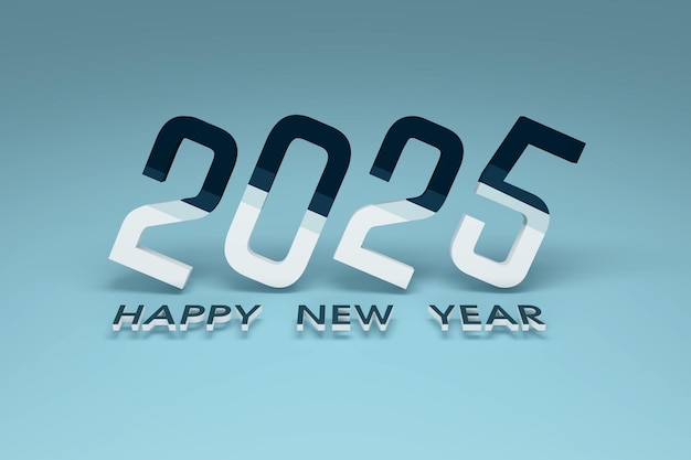 Photo new year 2025 creative design concept 3d rendered image