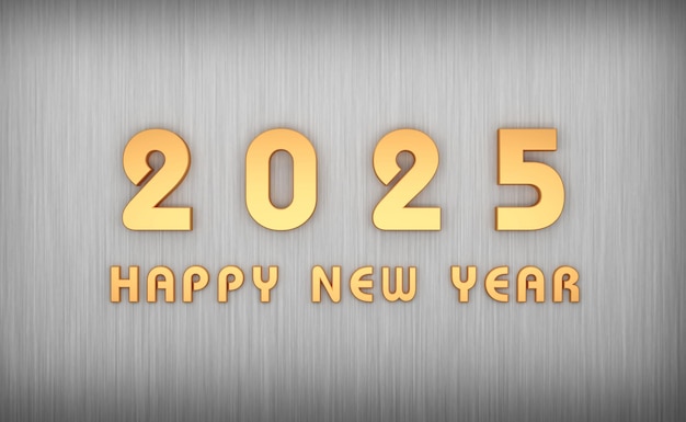 Photo new year 2025 creative design concept 3d rendered image