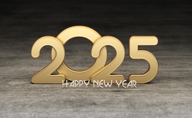 New Year 2025 Creative Design Concept 3D Rendered Image