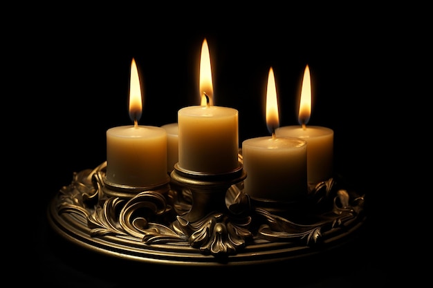 New year candlelit background wallpaper