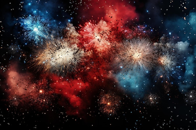 New year colourful firework background desktop wallpaper illustration