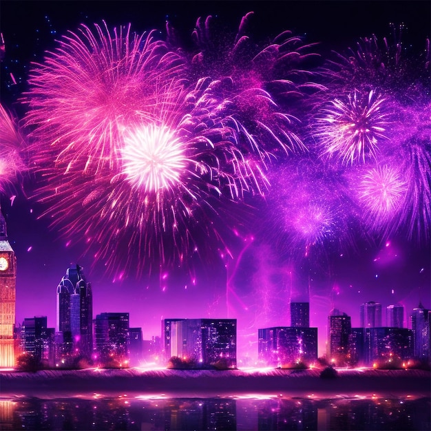 New year fireworks background or wallpaper