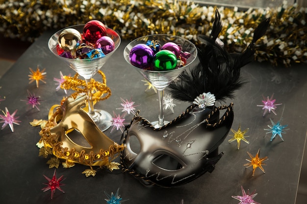 New year mask party decorations carnival face masks to celebrate New years eve