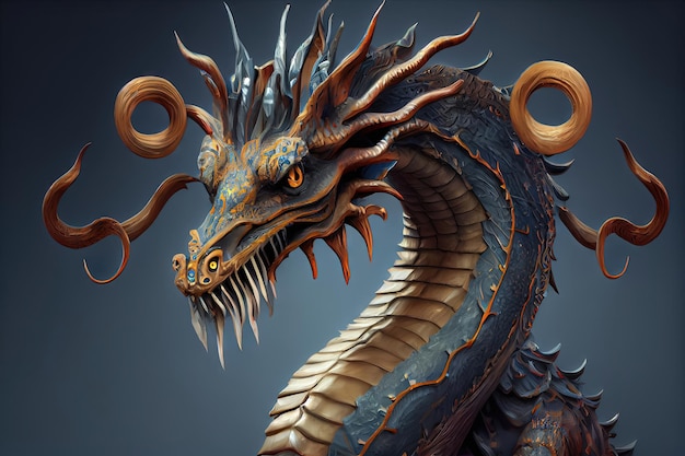 New Year New Luck Chinese Dragon 2024 Generative AI