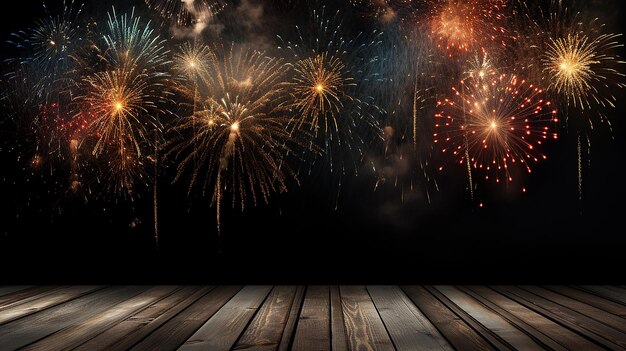 New Year's Eve 2024 Fireworks Party Background