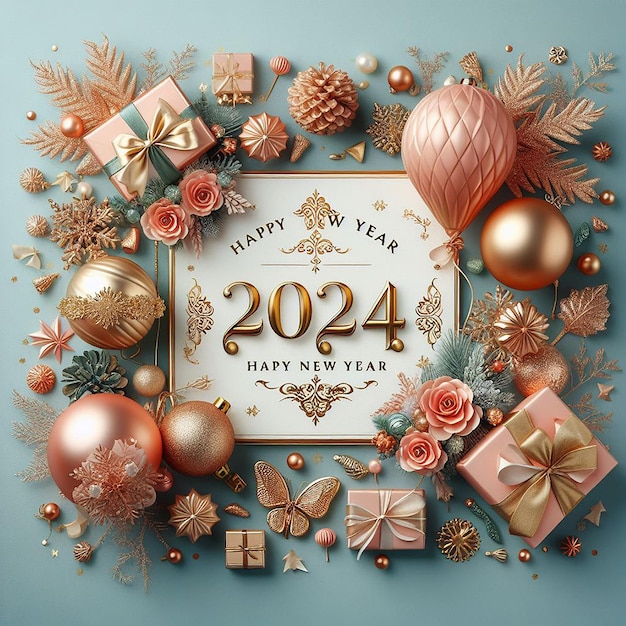 New year wish card 2024