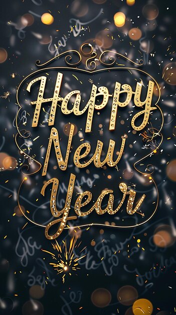 Photo new years background with the text quothappy new yearquot