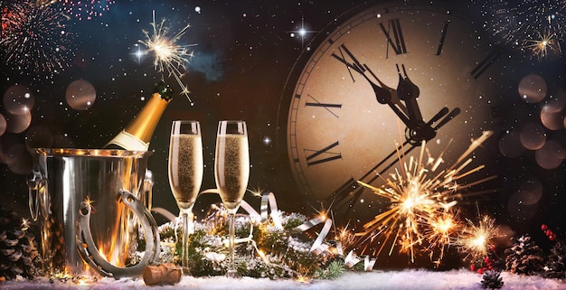 Photo new years eve celebration background