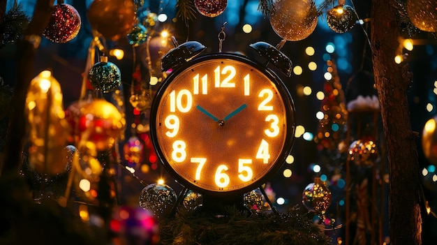 Photo new years eve clock