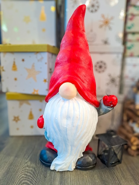 Photo new years toys gnomes new years mood the spirit of christmas