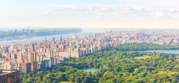 New York Central Park aerial view, Manhattan USA