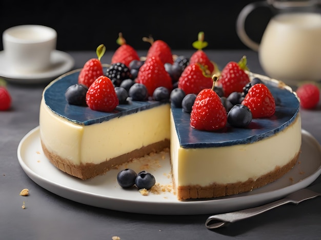 New York Cheesecake Delight Generative AI