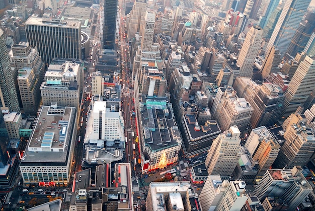 New York City Manhattan skyline aerial view