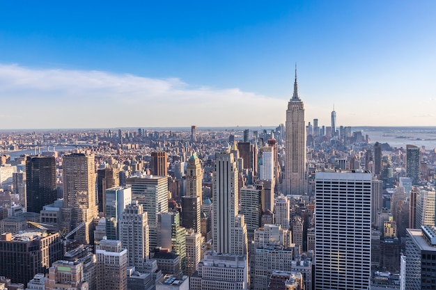 New York City Skyline with Empire State Building Manhattan USA