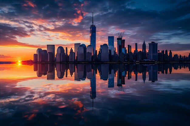 New York City Sunrise and Night