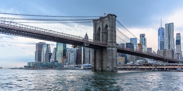 New York skyline with Brooklyn Bridge