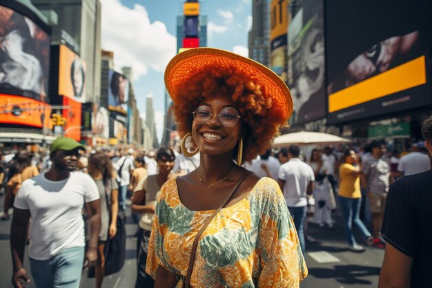 New York tourist black woman