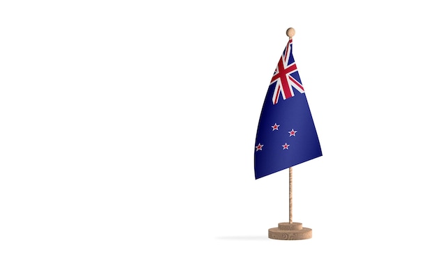 New Zealand flagpole with white space background image