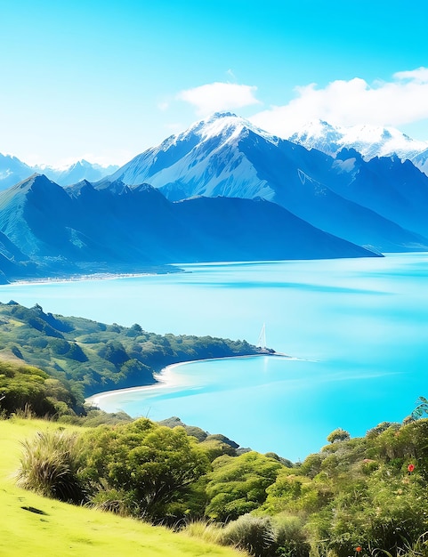 New Zealand view ai generated