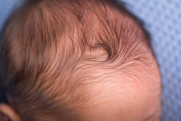 Photo newborn baby details macro photography toes fingers head lips ears