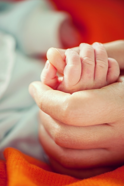 Newborn baby hand