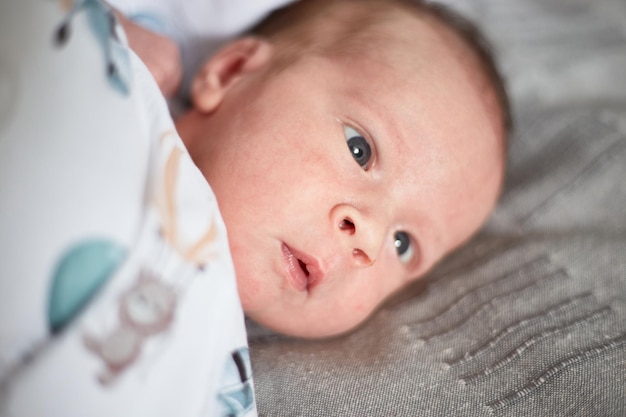 Newborn one week old baby boy