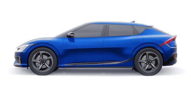 Newest electric family crossover SUV for the city 3d illustration