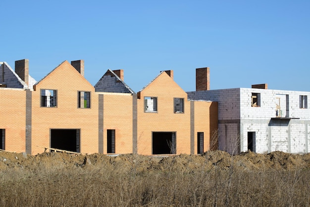 Newly built homes in a residential estate