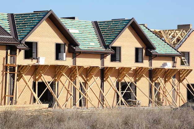 Newly built homes in a residential estate